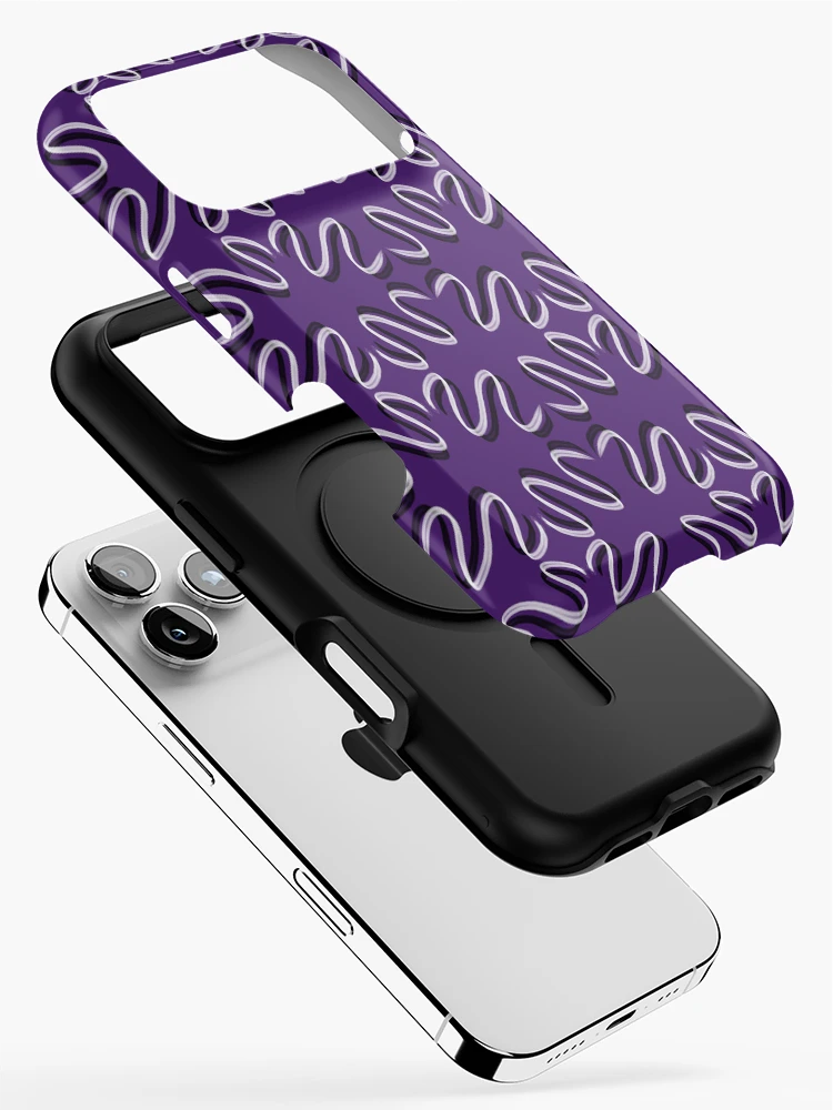 Thumbnail 2 of 4, iPhone Case, "Purple Flow: Abstract Ribbon Pattern" designed and sold by PicturePic.