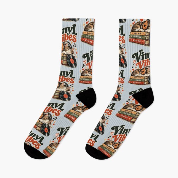 Item preview, Vinyl Vibes - Cozy Retro Cat Music Lover designed and sold by NViora.