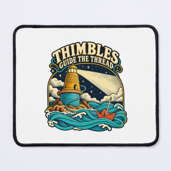 Item preview, Thimble Lighthouse Guides a Thread Boat designed and sold by Pixdot.
