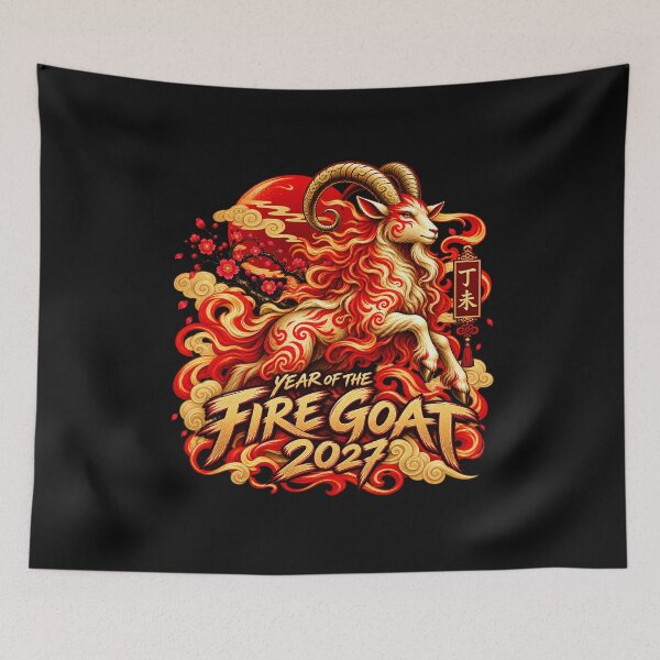 Item preview, Chinese New Year of the Fire Goat 2027 - Chinese Zodiac Lunar New Year designed and sold by Genius Geek.