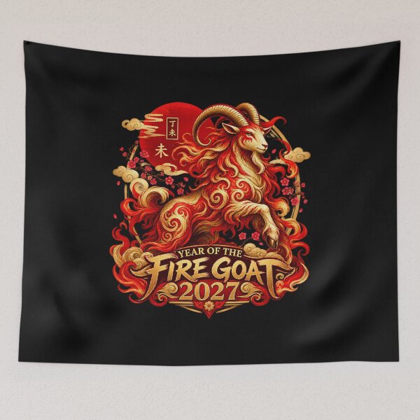 Item preview, Chinese New Year of the Fire Goat 2027 - Chinese Zodiac Lunar New Year designed and sold by Genius Geek.
