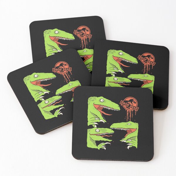 Item preview, Drop Dead Three Green Dinosaurs designed and sold by KristiTaylorArt.