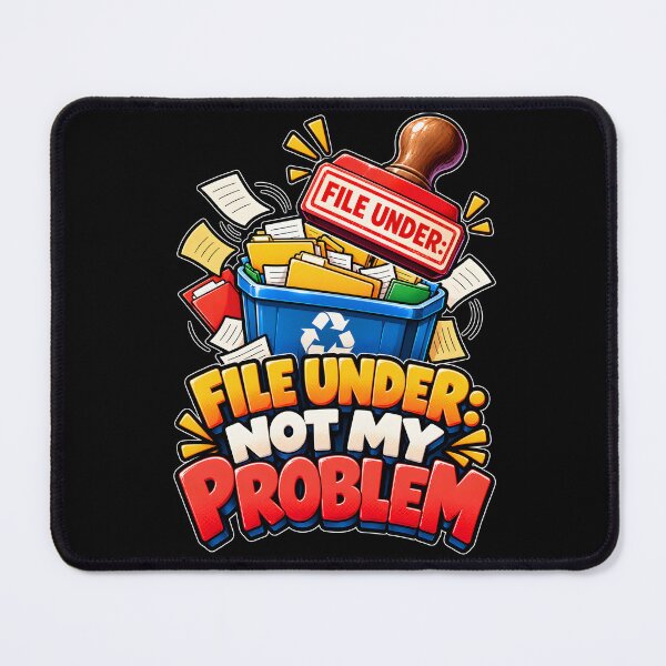 Item preview, File Under Not My Problem Funny Office Humor Art designed and sold by Win Hardy.