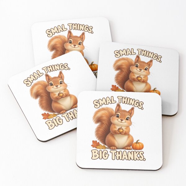 Item preview, Cute Thanksgiving Squirrel: Small Things, Big Thanks designed and sold by PanaddaArtStudio.