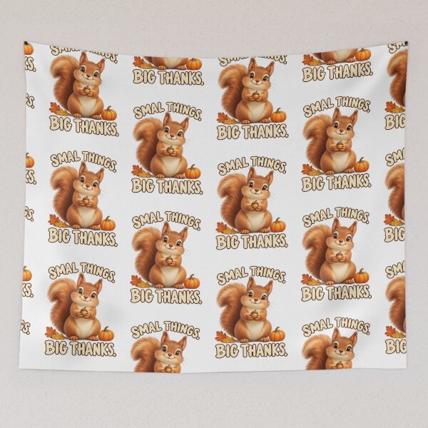 Item preview, Cute Thanksgiving Squirrel: Small Things, Big Thanks designed and sold by PanaddaArtStudio.