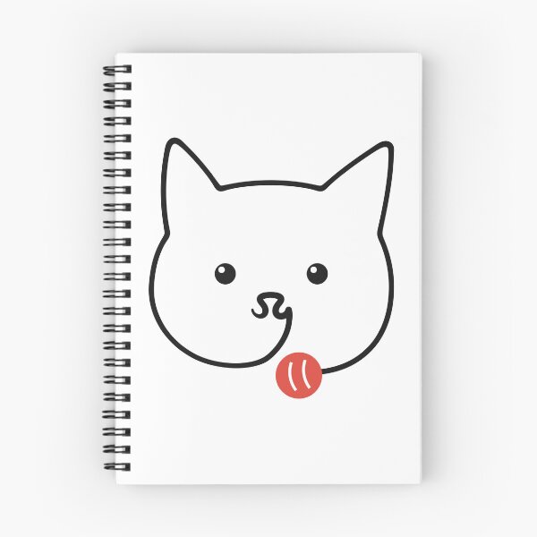 Item preview, Cute Cat Face One Line Art with Red Yarn Ball designed and sold by MirrorsFineArt.