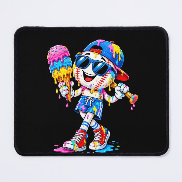 Item preview, Drip Baseball Funny Ice Cream Cone Boys Kids Youth Baseball Player Summer Cartoon Cool Sunglasses Sports Humor Gift Idea designed and sold by 519xdesign.