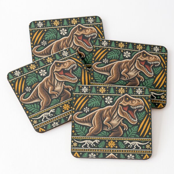 Item preview, Jurassic Park T Rex Dinosaur Ugly Christmas Sweater designed and sold by Quoteez.