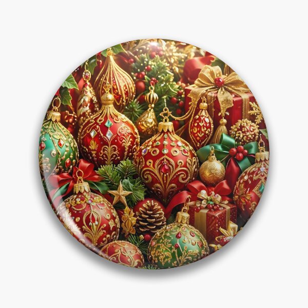 Item preview, Maximalist Red and Green Christmas Opulence designed and sold by Sybille-Yates.