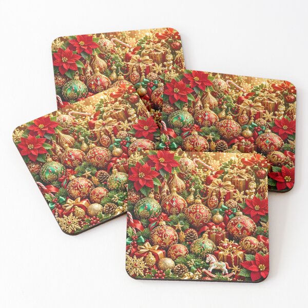 Item preview, Maximalist Red and Green Christmas Opulence designed and sold by Sybille-Yates.