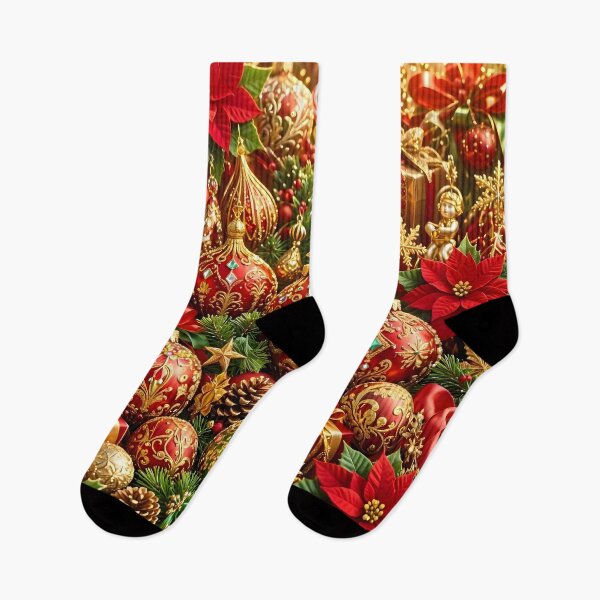 Item preview, Maximalist Red and Green Christmas Opulence designed and sold by Sybille-Yates.
