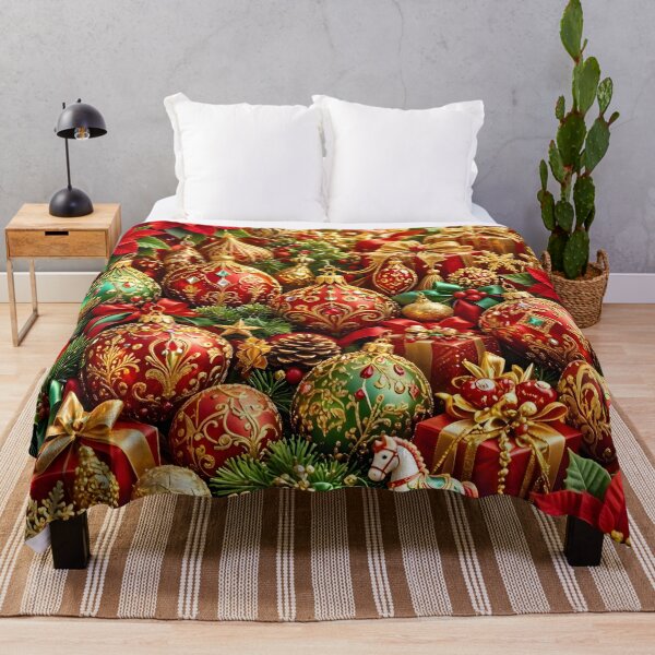 Item preview, Maximalist Red and Green Christmas Opulence designed and sold by Sybille-Yates.
