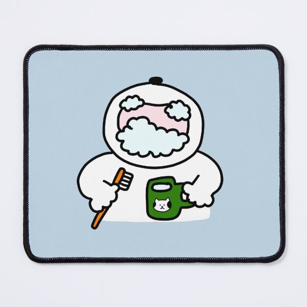 Item preview, a Cat brushing teeth designed and sold by superbaechoo.