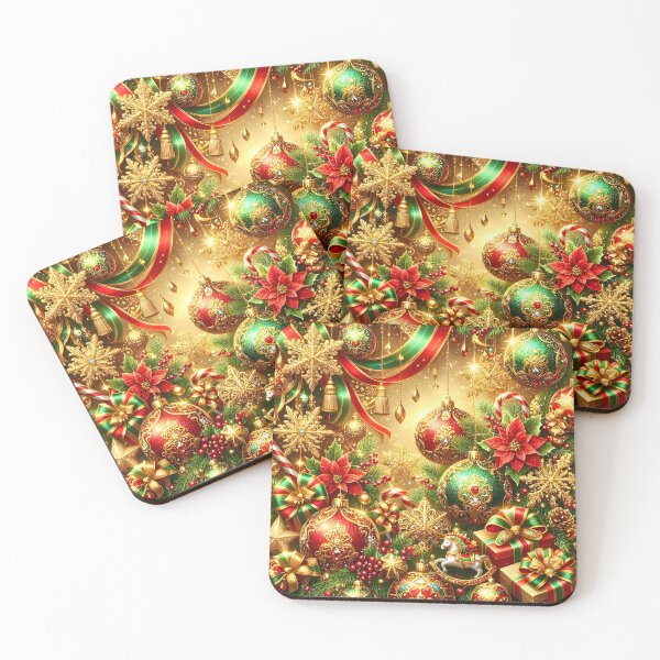 Item preview, Maximalist Red and Green Christmas Opulence designed and sold by Sybille-Yates.