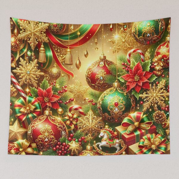 Item preview, Maximalist Red and Green Christmas Opulence designed and sold by Sybille-Yates.