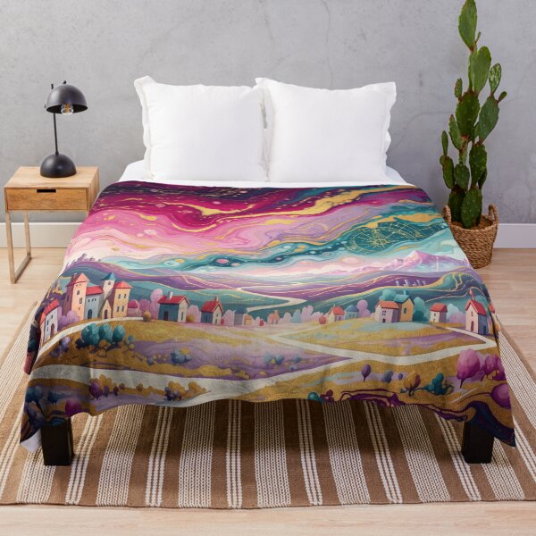 Item preview, Psychedelic Village - Fantasy for Dreamers designed and sold by AnnArtshock.