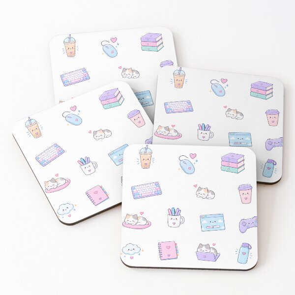 Item preview, Cute Kawaii Pastel Gamer and Tech Desk Aesthetic Elements Collection designed and sold by Rehnair.
