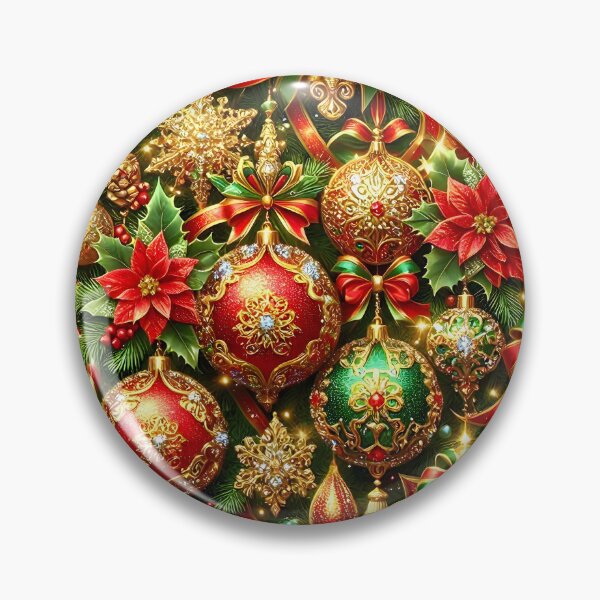 Item preview, Maximalist Red and Green Christmas Opulence designed and sold by Sybille-Yates.