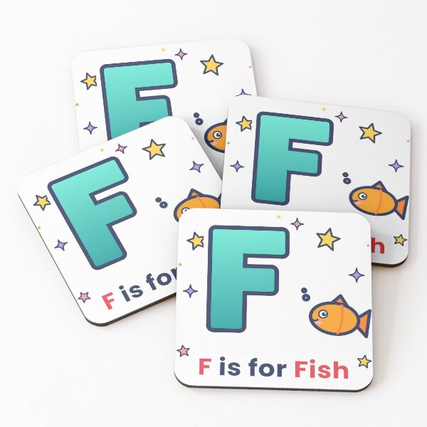 Item preview, Cute Letter F Fish Animal Alphabet Art designed and sold by Trendyoll  ⭐⭐⭐⭐⭐.