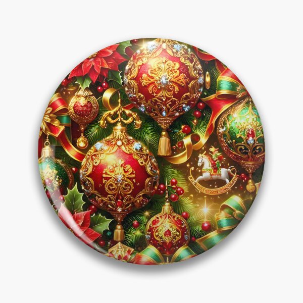 Item preview, Maximalist Red and Green Christmas Opulence designed and sold by Sybille-Yates.