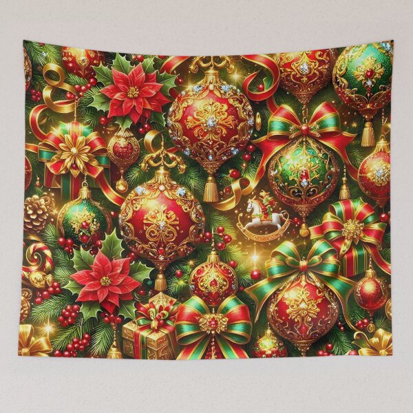 Item preview, Maximalist Red and Green Christmas Opulence designed and sold by Sybille-Yates.