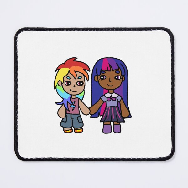 Item preview, 'Twidash' Twilight Sparkle and Rainbow Dash Human Chibi Art designed and sold by hammerkezshark.