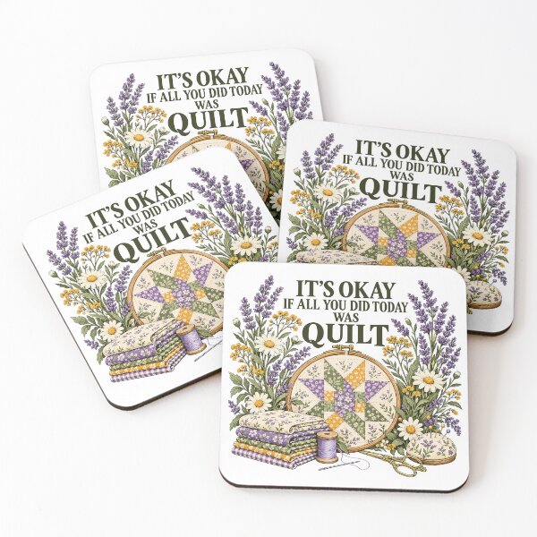 Item preview, It's Ok If All You Did Today Was Quilt Floral Quilting designed and sold by roni-harbor.