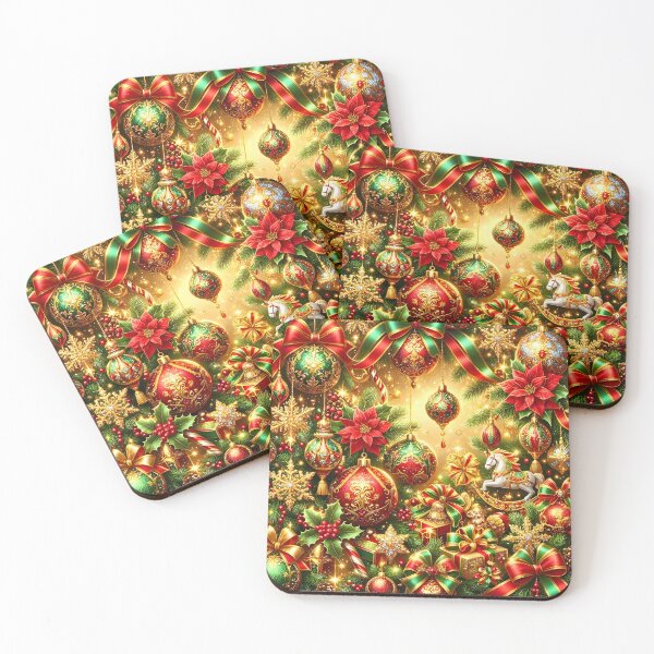 Item preview, Maximalist Red and Green Christmas Opulence designed and sold by Sybille-Yates.