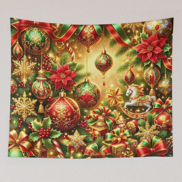 Item preview, Maximalist Red and Green Christmas Opulence designed and sold by Sybille-Yates.