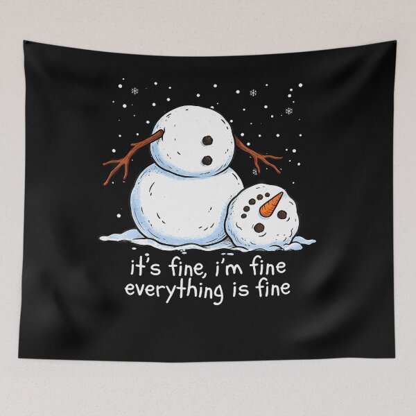 Item preview, It'S Fine I'M Fine Everything Is Fine Snowman Christmas designed and sold by PAROSSA.
