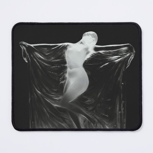 Item preview, Art Deco, 'Thais' goddess 1925 Opel Statuette by René Lalique vintage black and white photograph wall art decor designed and sold by Astrid Arkhangelsky.