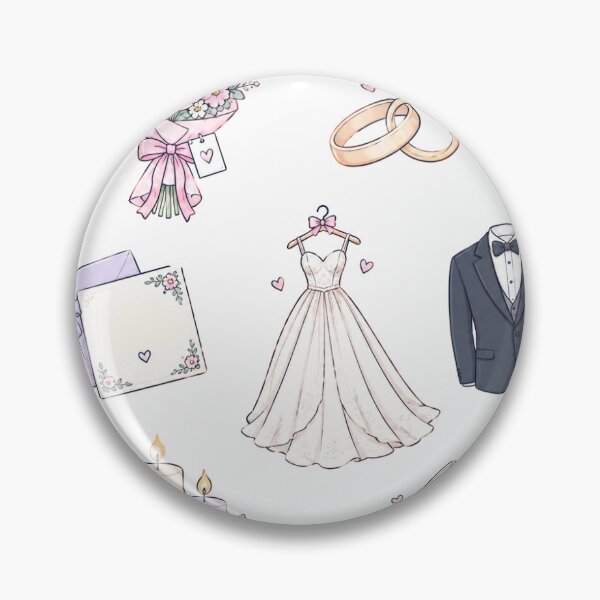 Item preview, Elegant Pastel Wedding Elements and Romantic Bride Groom Illustration Collection designed and sold by Rehnair.
