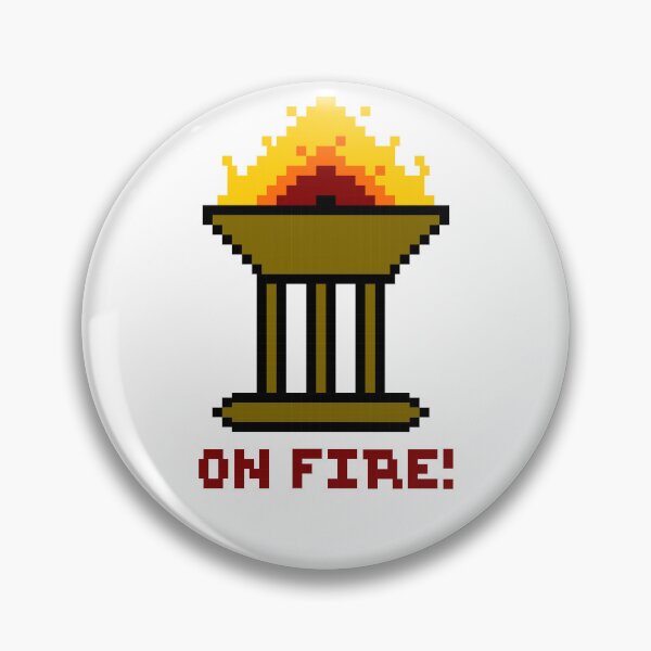 Item preview, On Fire! – Retro Pixel Art Fire Bowl designed and sold by FlatstudioArt.