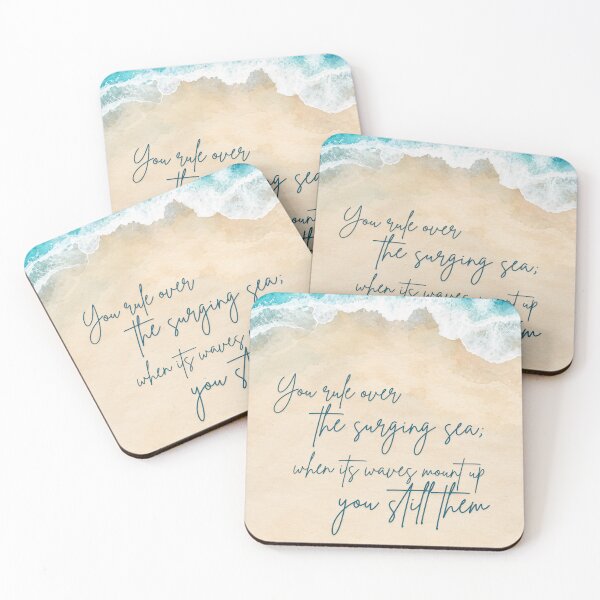 Item preview, Beautiful bible verse comfort sympathy Christian card Psalm 89:9 sea theme designed and sold by carecards.