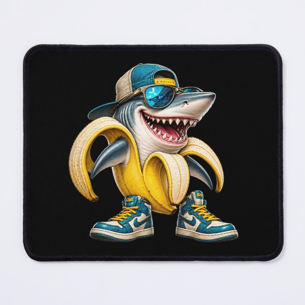 Item preview, Banana Shark Brainrot Funny Cartoon Sneaker Character designed and sold by Wilcox PhotoArt.