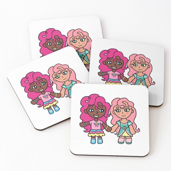 Item preview, 'Flutterpie' Fluttershy and Pinkie Pie Chibi Art designed and sold by hammerkezshark.