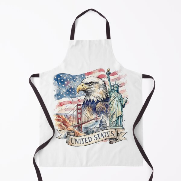 Item preview, Vintage American Bald Eagle with USA Flag designed and sold by EdwinkOne.