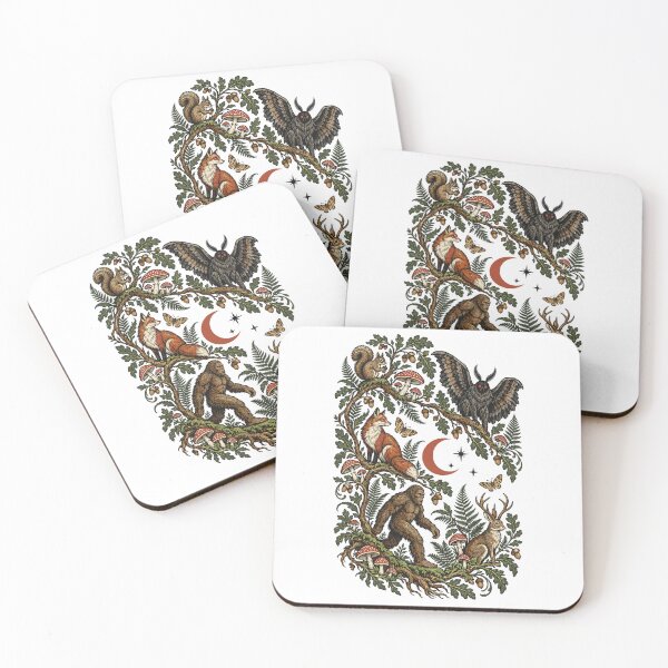 Item preview, Cryptid Bigfoot Mothman Cottagecore Art designed and sold by roni-harbor.