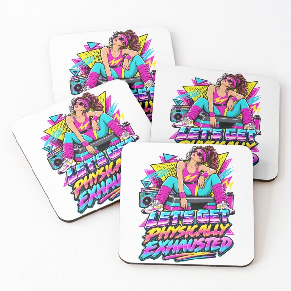 Item preview, Retro 80s Aerobics Lets Get Physically Exhausted Graphic designed and sold by Win Hardy.