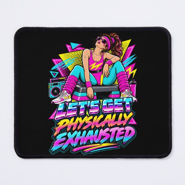 Item preview, Retro 80s Aerobics Lets Get Physically Exhausted Graphic designed and sold by Win Hardy.