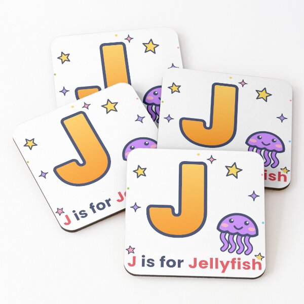 Item preview, Cute Letter J Jellyfish Animal Alphabet Art designed and sold by Trendyoll  ⭐⭐⭐⭐⭐.