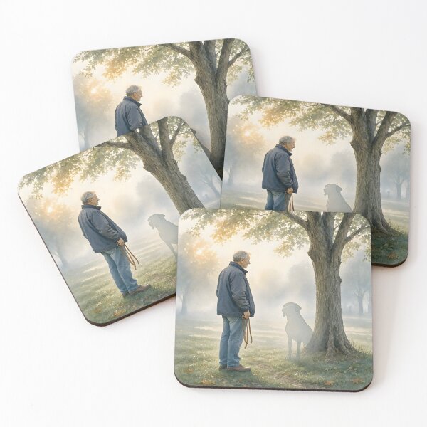 Item preview, Man and Ghost Dog Morning Walk designed and sold by Sybille-Yates.