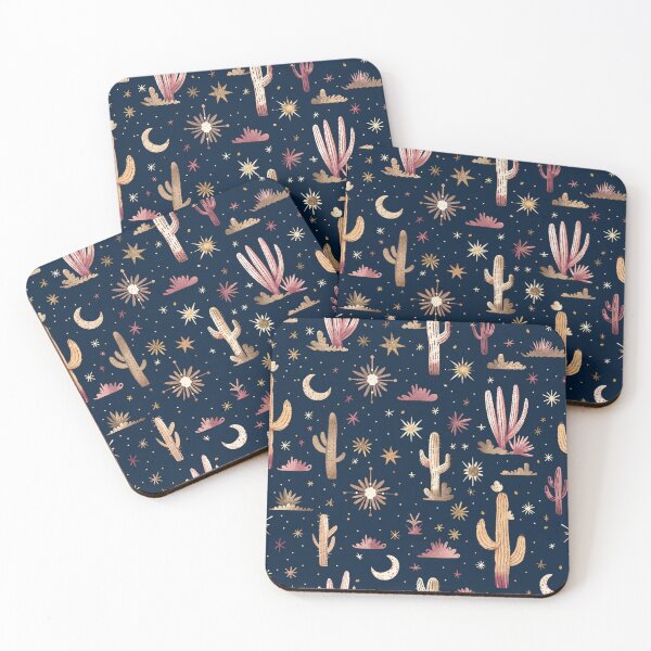 Item preview, Celestial Desert Cactus Night Sky Pattern designed and sold by Stardustcoveco.