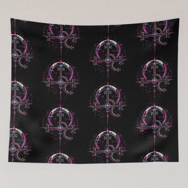 Item preview, Lilith Sigil – Cyber Occult Lunar Symbol designed and sold by JupiterGlitchEmpire.