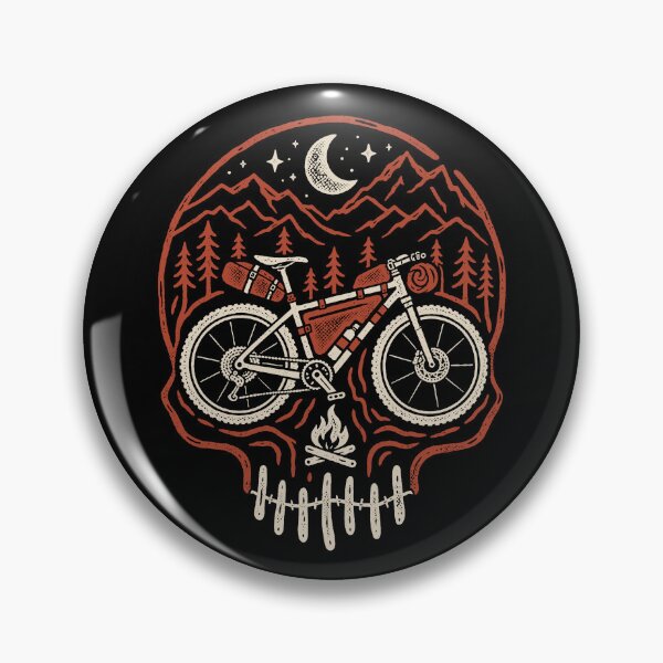 Item preview, Bikepacking Skull – Cycling and Outdoor Adventure, designed and sold by Ankarzh.
