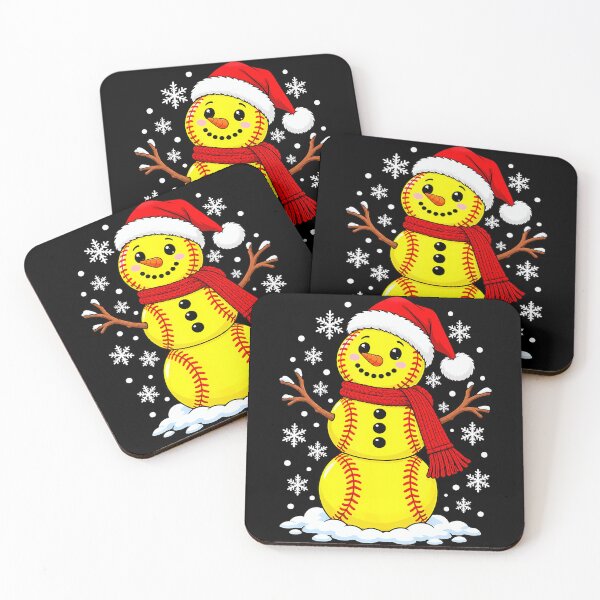 Item preview, Softball Snowman Christmas designed and sold by PAROSSA.