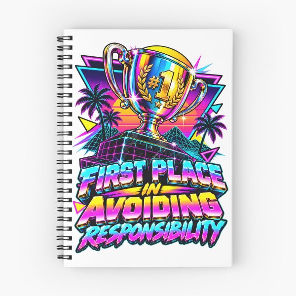 Item preview, Retro 80s Chrome Trophy First Place In Avoiding Responsibility designed and sold by Win Hardy.