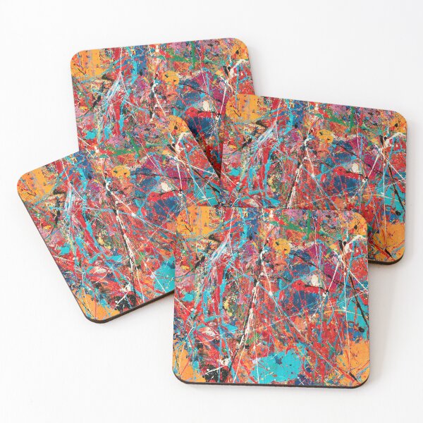 Item preview, Electric Color Collision Abstract Splatter Pattern designed and sold by Moisky Patterns.