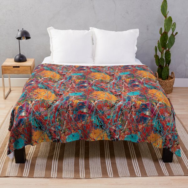 Item preview, Electric Color Collision Abstract Splatter Pattern designed and sold by Moisky Patterns.