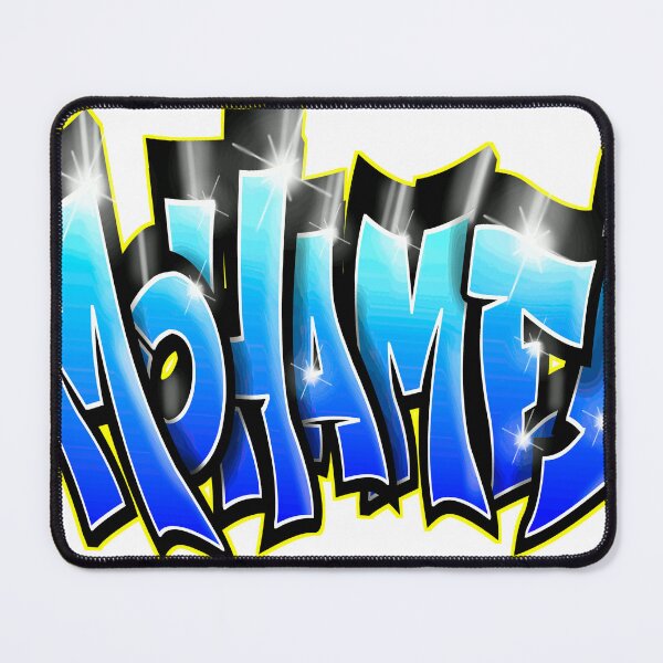 Item preview, MOHAMED Name Graffiti Cyan blue – Cool Custom Street Art Gift designed and sold by BlachGallery.